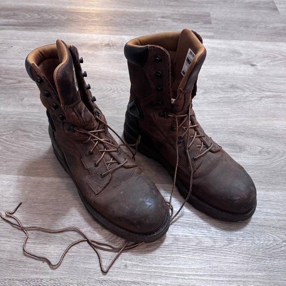 Carhartt HERITAGE WATERPROOF 8" STEEL TOE WORK BOOT Brown Oil Men’s 11 W - Picture 4 of 10